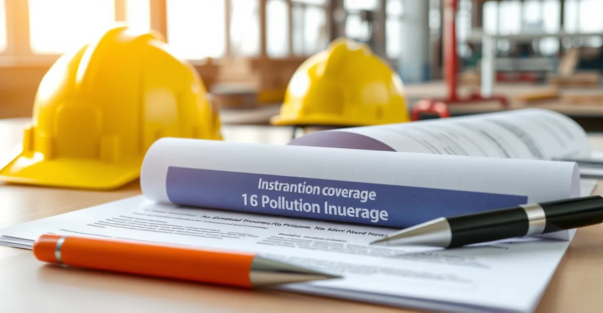 Construction pollution insurance coverage documentation and safety equipment