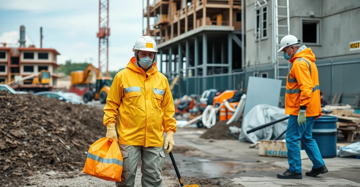 Environmental cleanup at a construction site